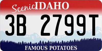 ID license plate 3B2799T