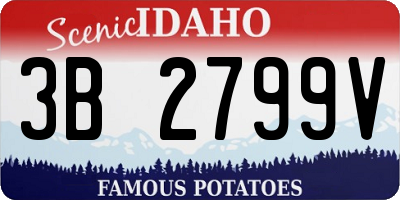 ID license plate 3B2799V