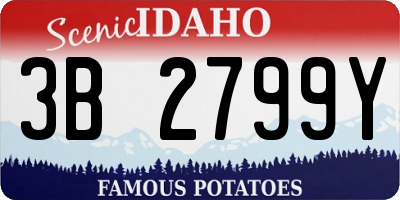ID license plate 3B2799Y