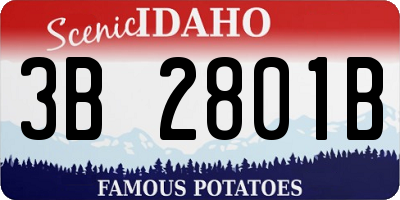 ID license plate 3B2801B