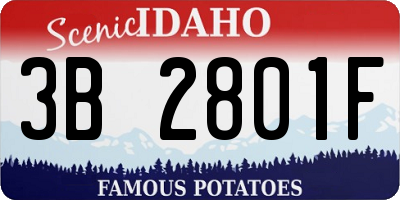 ID license plate 3B2801F