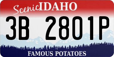 ID license plate 3B2801P