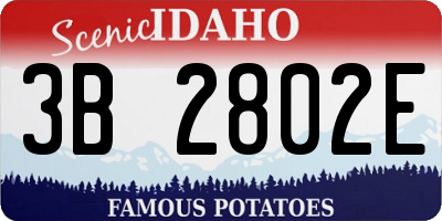 ID license plate 3B2802E