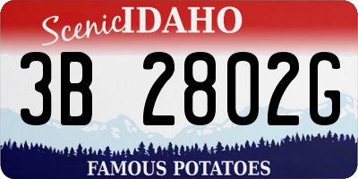 ID license plate 3B2802G