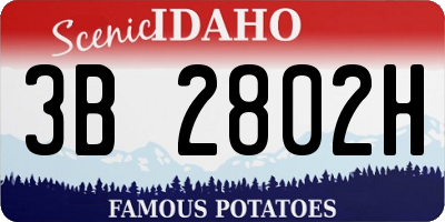 ID license plate 3B2802H
