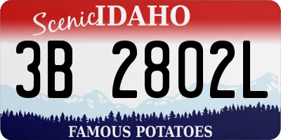 ID license plate 3B2802L