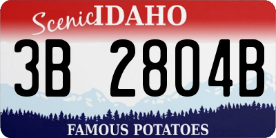 ID license plate 3B2804B