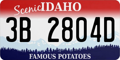 ID license plate 3B2804D
