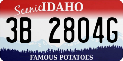 ID license plate 3B2804G