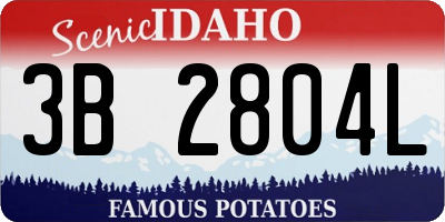 ID license plate 3B2804L