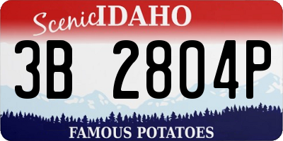 ID license plate 3B2804P