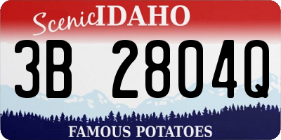 ID license plate 3B2804Q