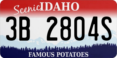 ID license plate 3B2804S