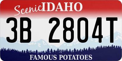 ID license plate 3B2804T