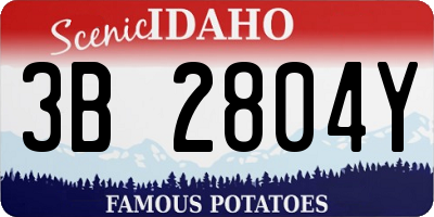 ID license plate 3B2804Y