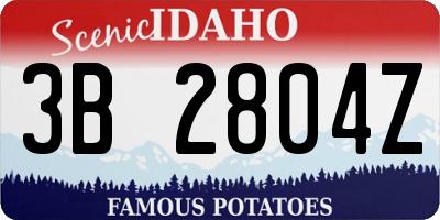 ID license plate 3B2804Z
