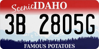 ID license plate 3B2805G