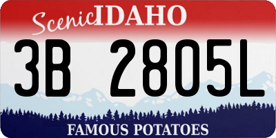 ID license plate 3B2805L
