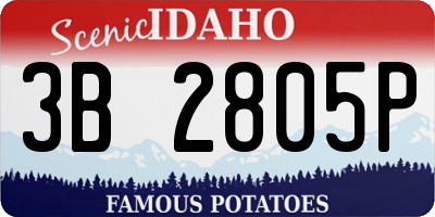 ID license plate 3B2805P