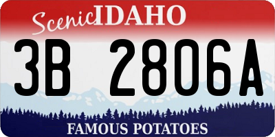 ID license plate 3B2806A