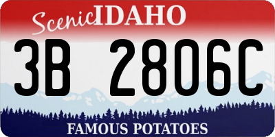 ID license plate 3B2806C