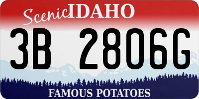 ID license plate 3B2806G