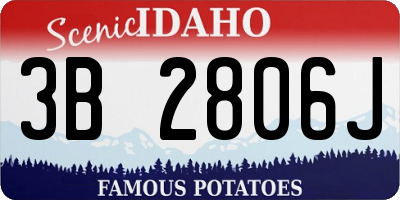 ID license plate 3B2806J