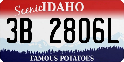 ID license plate 3B2806L