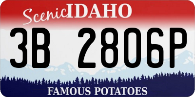 ID license plate 3B2806P