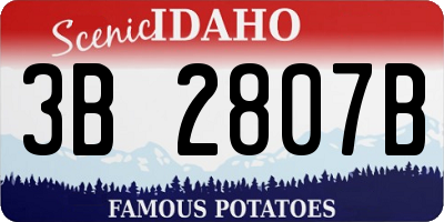 ID license plate 3B2807B