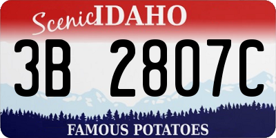 ID license plate 3B2807C