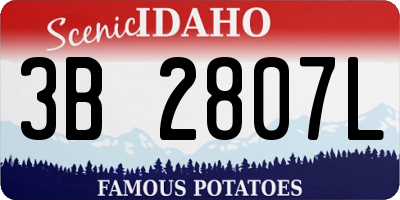 ID license plate 3B2807L