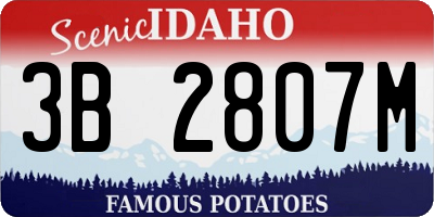 ID license plate 3B2807M