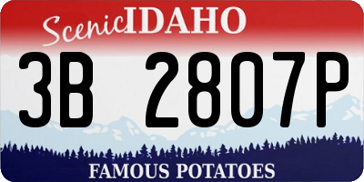 ID license plate 3B2807P