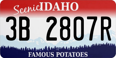 ID license plate 3B2807R