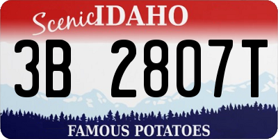 ID license plate 3B2807T