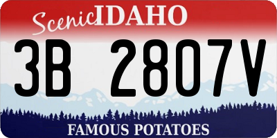 ID license plate 3B2807V