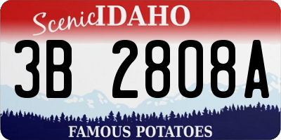 ID license plate 3B2808A