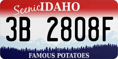 ID license plate 3B2808F