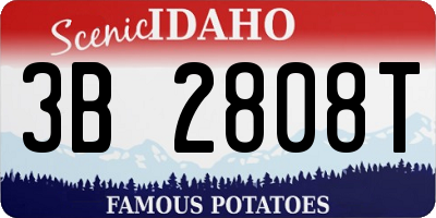 ID license plate 3B2808T