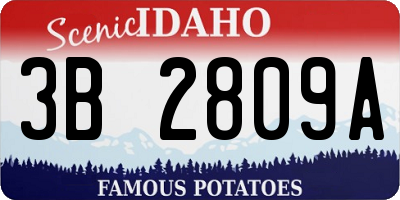 ID license plate 3B2809A