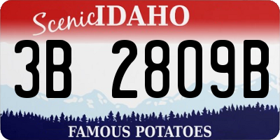 ID license plate 3B2809B