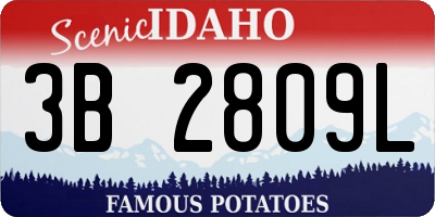 ID license plate 3B2809L