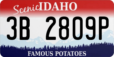 ID license plate 3B2809P