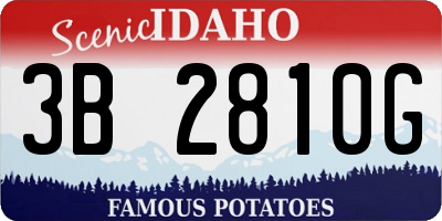 ID license plate 3B2810G