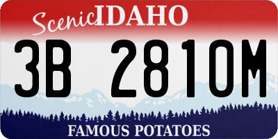 ID license plate 3B2810M