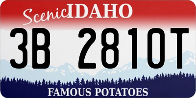 ID license plate 3B2810T