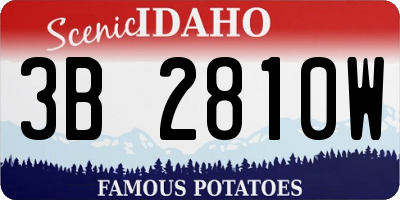 ID license plate 3B2810W