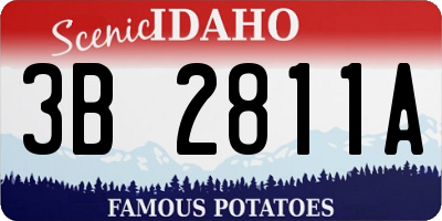 ID license plate 3B2811A