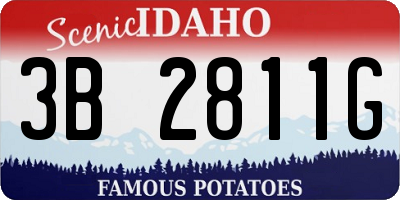 ID license plate 3B2811G